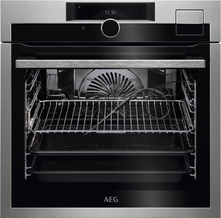 AEG Inbouwoven | Model BSE998230M | Zwart RVS | 70 liter | SteamPro | Wi-Fi | Kerntemperatuursensor