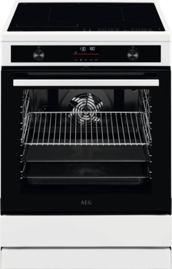 AEG CIB6490APW Inductiefornuis Vrijstaand Zwart Oven 73 liter Pyrolyse-reiniging