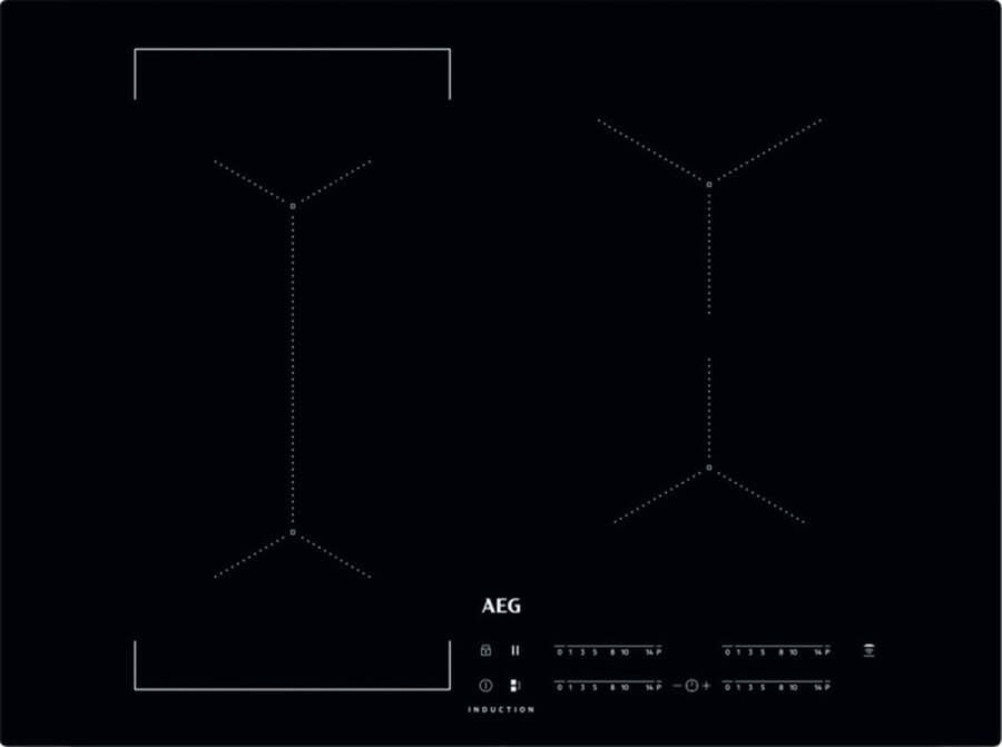 AEG IKE74440CB Inductie inbouwkookplaat 2 fasen snoer zonder stekker