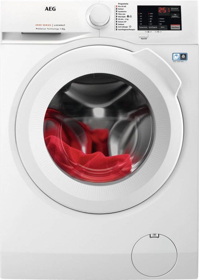 AEG L6FBN9ECO 6000 serie ProSense Wasmachine Energielabel A 9kg