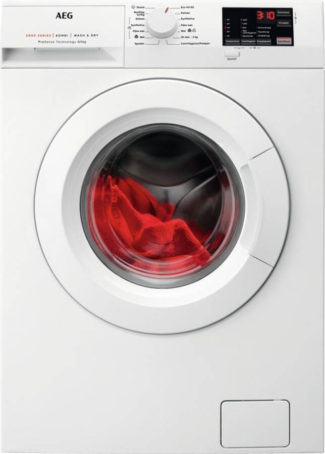 AEG 6000 serie OneGo Condensatie Was-droogcombinatie 8 kg L6WBN86JW