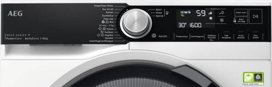 AEG LR8MUNSTER 8000 serie PowerCare AutoDose wasmachine voorlader 10 kg