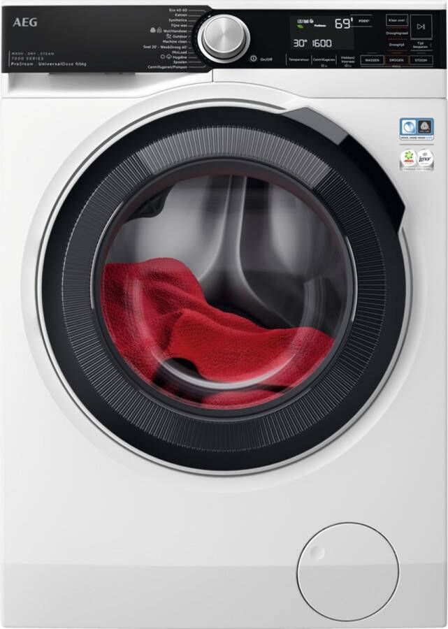 AEG LWR7796UD6 was-droogcombinatie vulgewicht 9 kg laadvermogen droger 6 kg