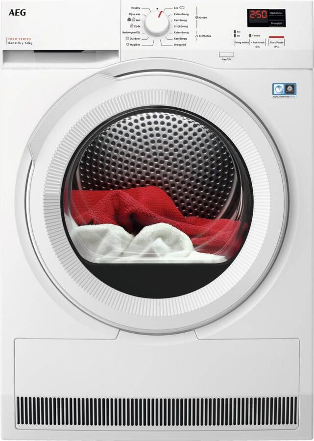AEG TR71862B 7000 serie SensiDry- Wasdroger Warmtepompdroger 8kg Energielabel A+++