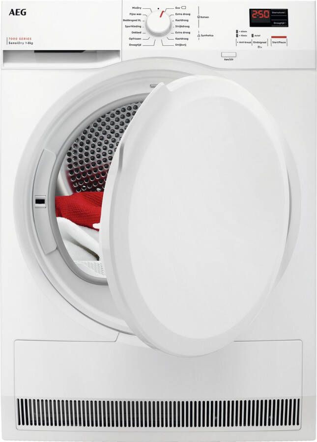 AEG TR718L0Z 7000 serie SensiDry Wasdroger Warmtepompdroger 8 kg