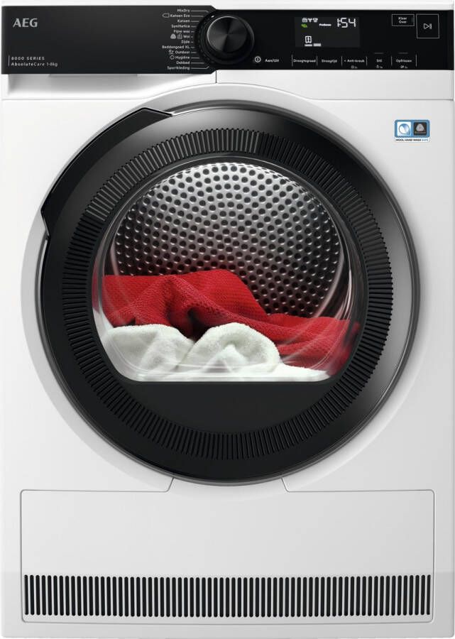 AEG TR868A4B EcoLine 8000 serie AbsoluteCare Wasdroger Warmtepompdroger Energielabel A+++