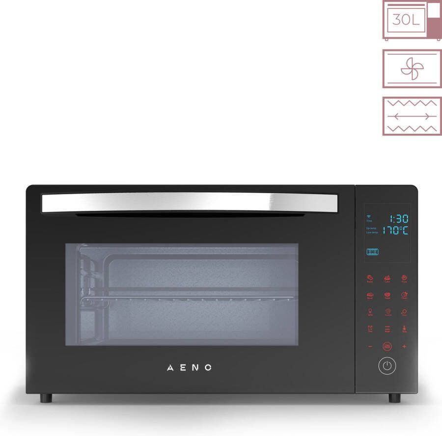 AENO EO1 Elektrische oven Draaispits 8 Standen RVS Zwart