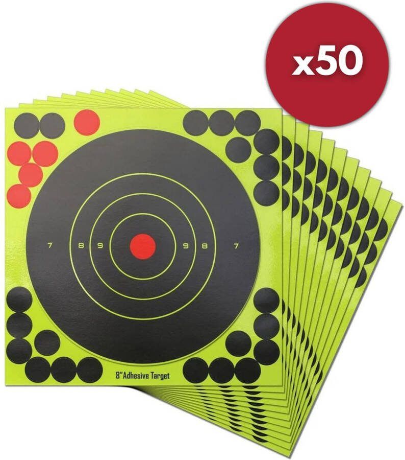 Aerend Zelfklevende Schietschijf Stickers 50 stuks 20x20 cm voor BB guns- airsoft of pijl en boog doelschijven