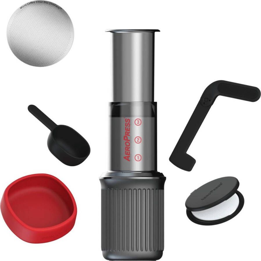 Aerobie Aeropress GO Coffee Maker + IMS E&B LAB koffiefilter 200 micron RVS