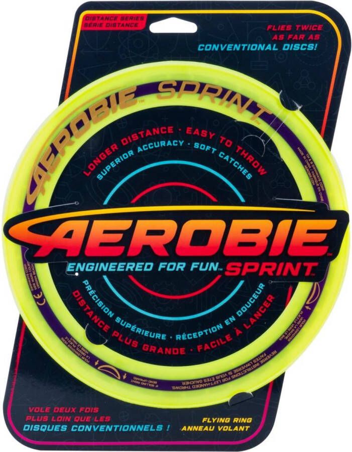 Aerobie Frisbee Geel Sprint 25 cm