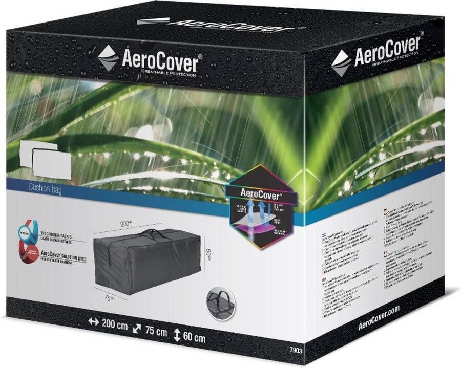 Platinum AeroCover kussentas 200x75xh60 antraciet