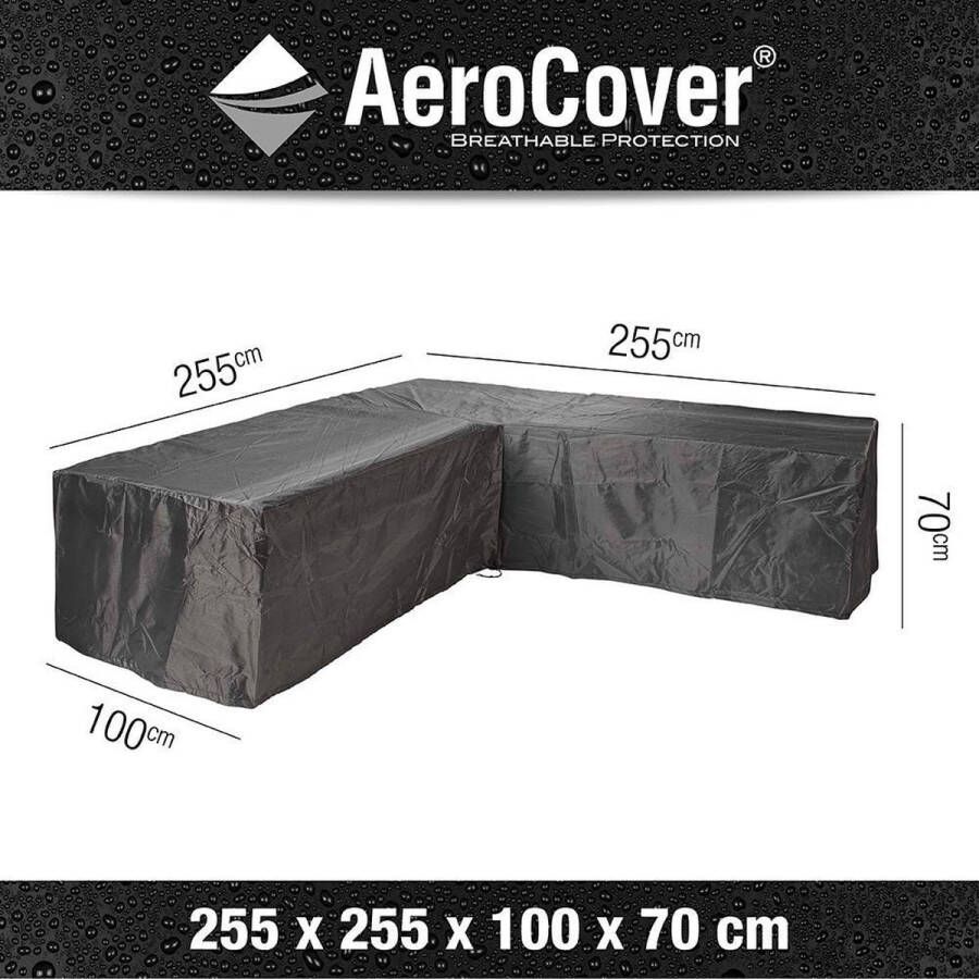 Platinum AeroCover Loungebankhoes L-vorm 255x255x100xH70 Ademend Waterproof Hoge kleurechtheid - Foto 2
