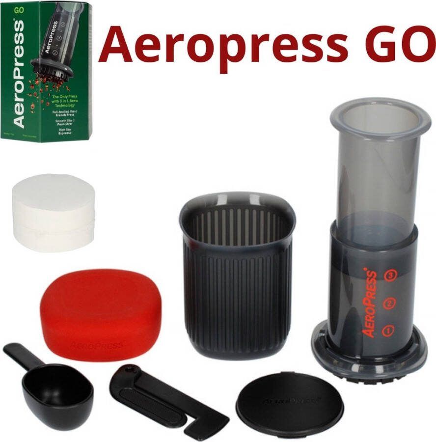 Aeropress Go koffiemaker koffee grinder wandelen take away koffie filters koffieliefhebber reizen outdoor camping vakantie