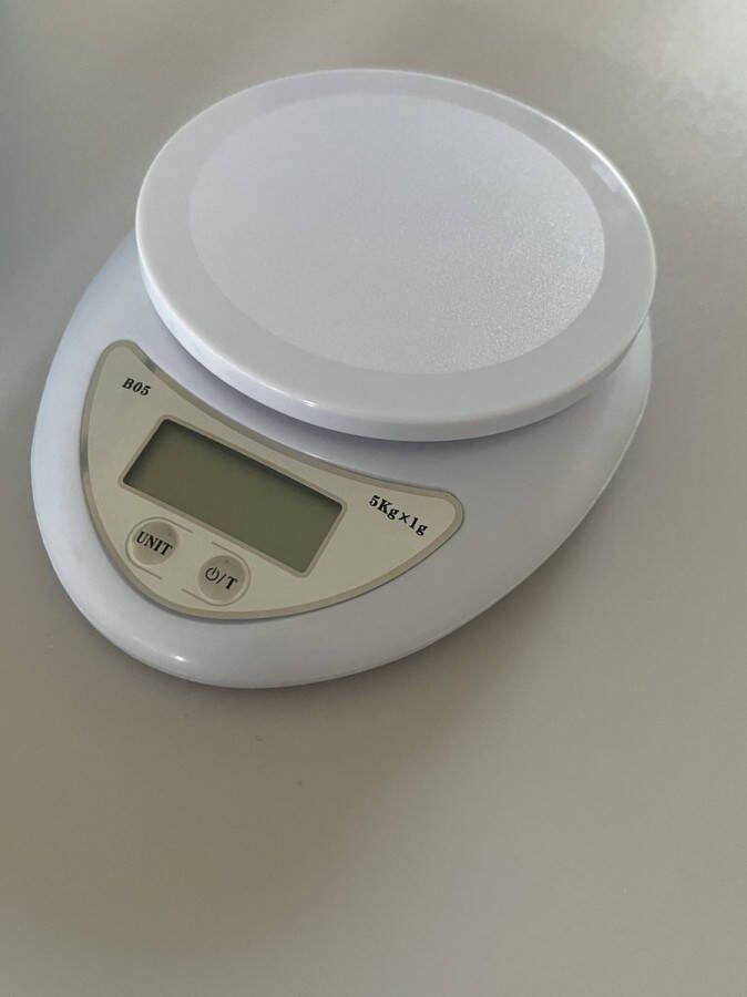 Afecto Keukenweegschaal Digitaal Weegschaal Keuken wit