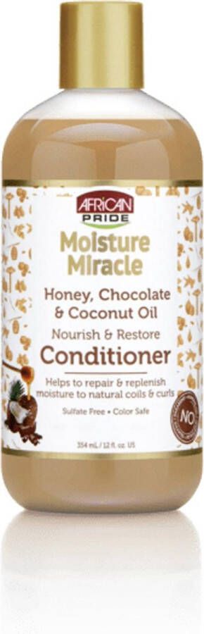 African Pride Moisture Miracle Honey Chocolate & Coconut Oil Nourish & Restore Conditioner 354ml