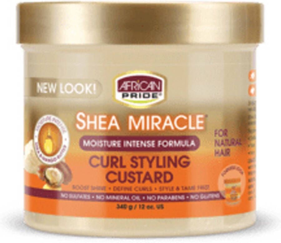 African Pride SHEA BUTTER MIRACLE CURL STYLING CUSTARD 12OZ