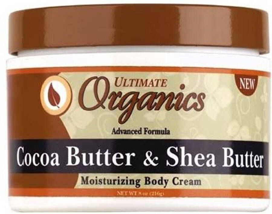 Africas Best Ultimate Organics Cocoa Butter & Shea Butter Moisturizing Body Cream 216 gr