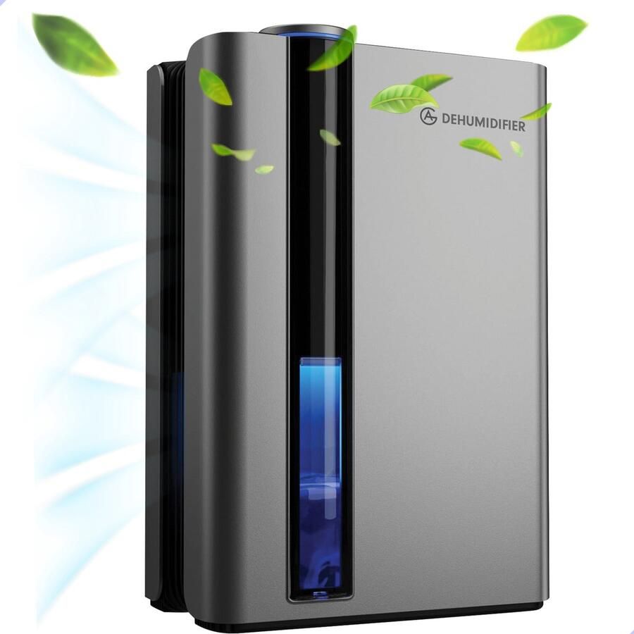 AG 330 Luchtontvochtiger en Luchtreiniger Dehumidifier Tot 1L Per D Ontvochtiging 35m2 Grote watertank 2.7L capaciteit Energiezuinig Verlichting 7 kleuren Voor Huis Kamer Badkamer & Kelder