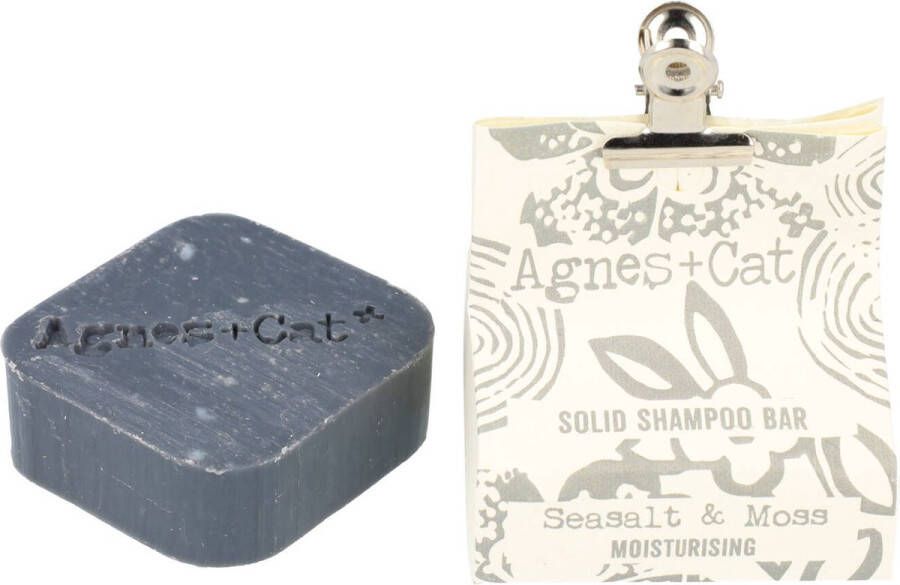 Agnes + Cat Solid Shampoo Bar Seasalt en Moss