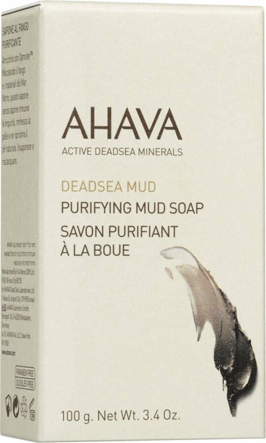 AHAVA Dode Zee Zeep Zuiverende en Balancerende Huidverzorging Zeepblok Ideaal voor Gezichts- en Lichaamsgebruik Reinigt zonder Uitdrogen Lichaam & Gezichtsreiniging Soap Bar Ideaal voor Douche of Bad 100g