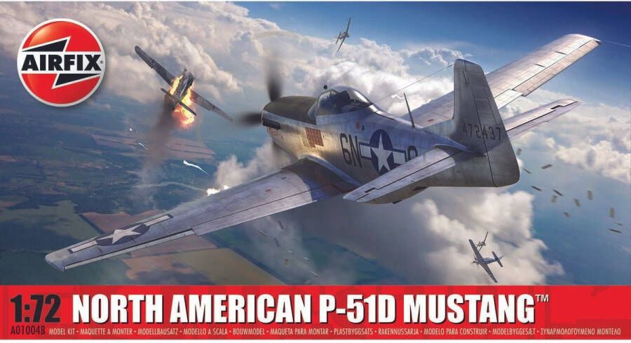 Airfix 1:72 01004B North American P-51D Mustang Plane Plastic Modelbouwpakket