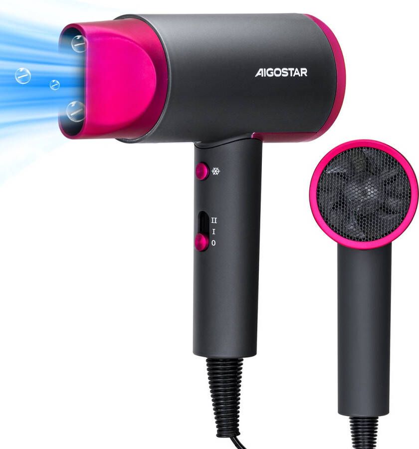 Aigostar Dora 32HA8 Föhn Ionische Haardroger 3 Standen- coolshot functie -2200 W