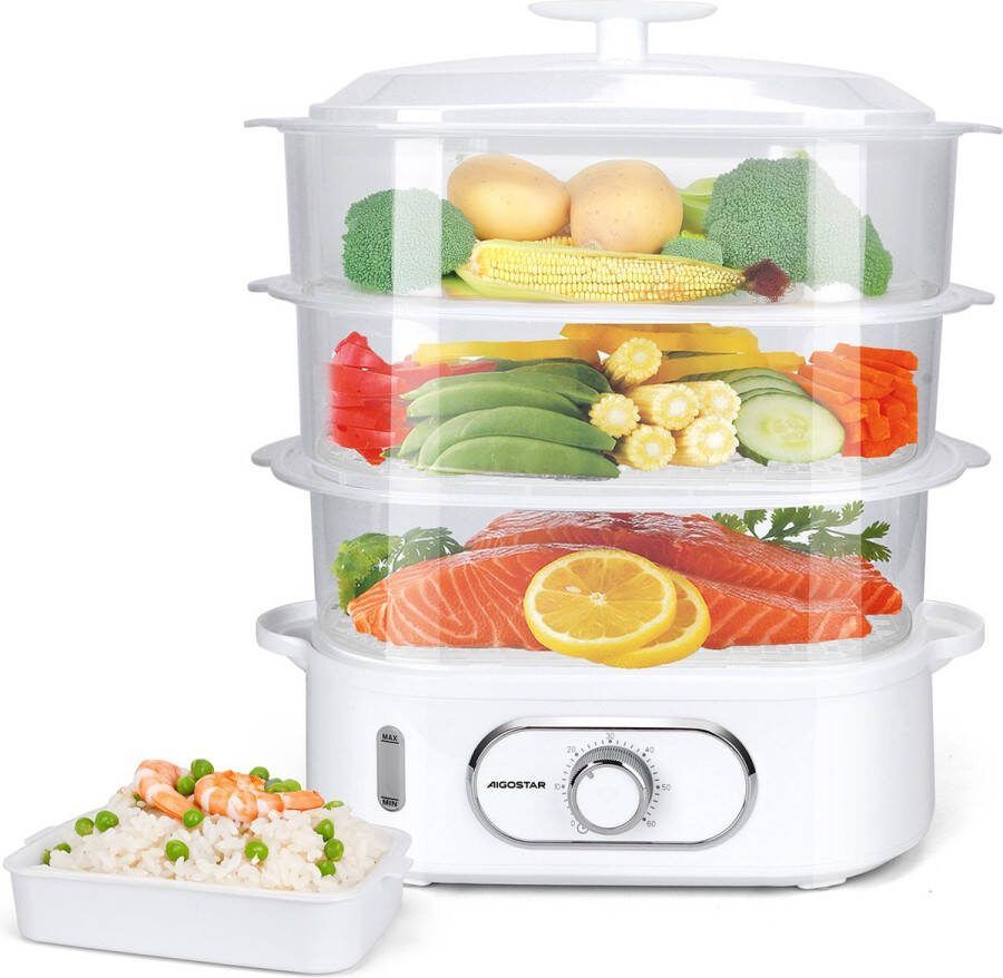 Aigostar Fitfoodie pro Stoomkoker 900W wit