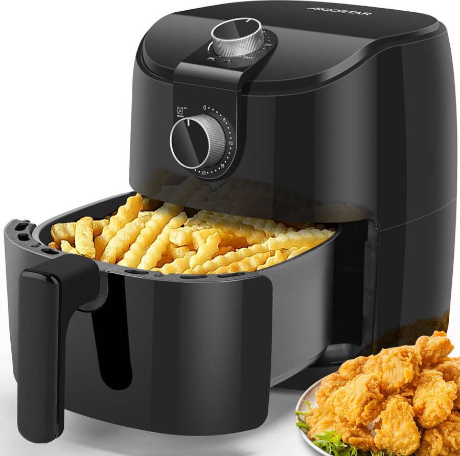 Aigostar Hayden A Airfryer Heteluchtfriteuse 4 liter -1500W Zwart
