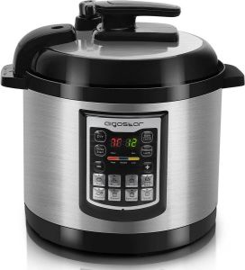 Aigostar Mila 30icn Multicooker Rijstkoker Met Timer 6l Pressure Cooker Zwart rvs