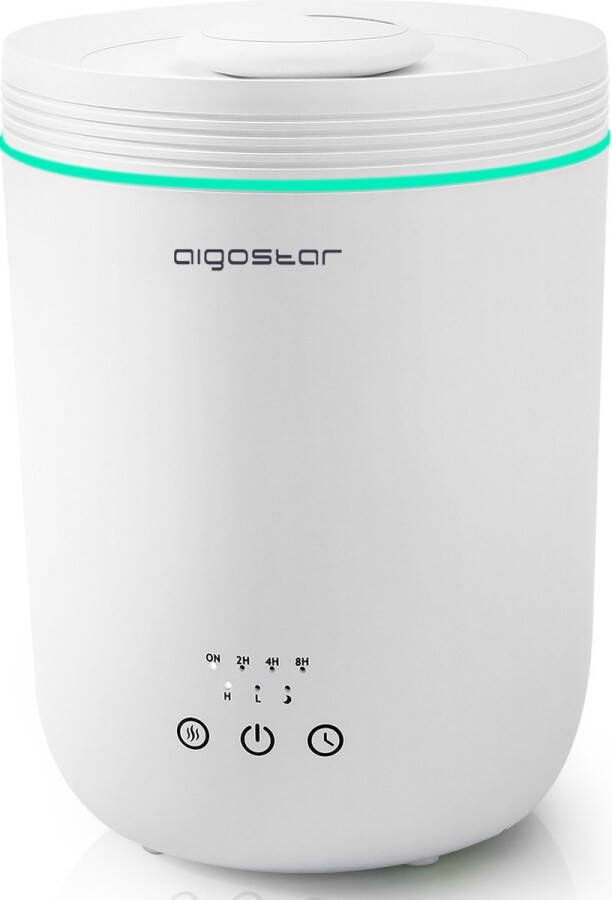 Aigostar Misty 22HIY Luchtbevochtiger met aromatherapie Geschikt Voor Babykamer & Slaapkamer Timer 2.2L