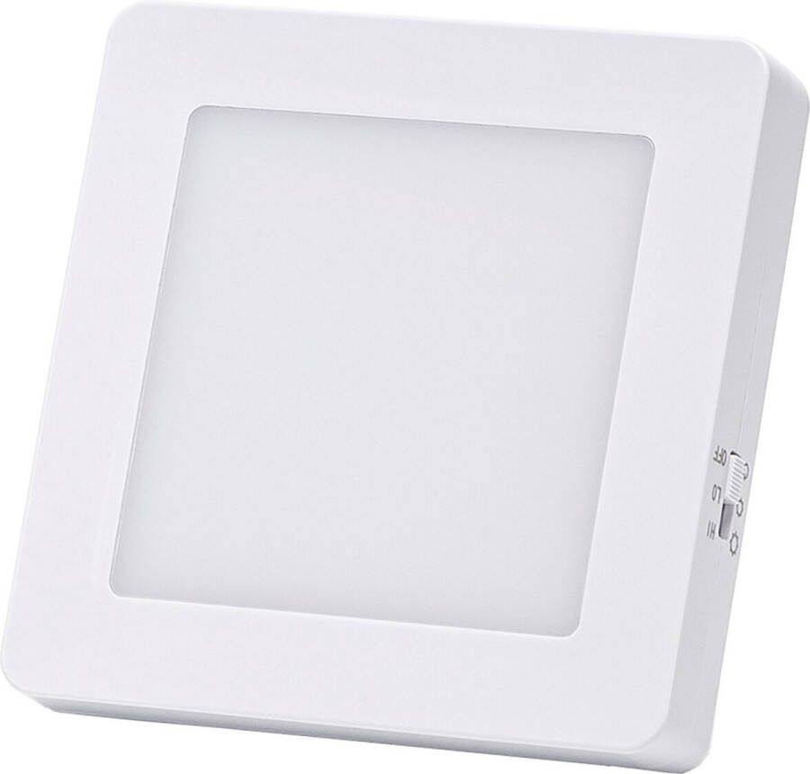 Aigostar Stekkerlamp Nachtlamp met Dag en Nacht Sensor 0.36W Warm Wit 3000K Vierkant Mat Wit Kunststof
