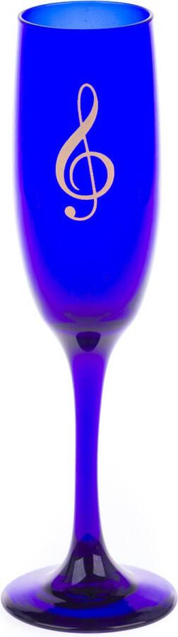AIM Champagneglas vioolsleutel kobaltblauw