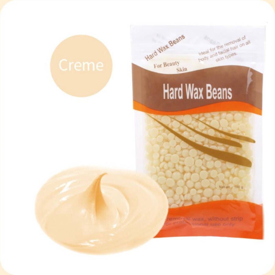 AIMES Hard Wax Beans 100 gram Créme Champagne Parelmoer Wax korrels Ontharen lichaam en gezicht Harsen Waxen Ontharingswax