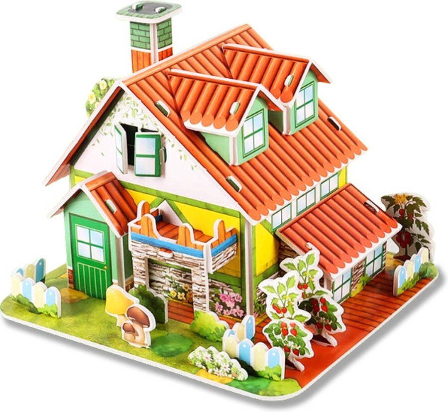 Ainy 3D puzzel mini tuinhuisje: Miniatuur huisjes bouwpakket speelgoed knutselpakket educatief knutselen meisjes hobby puzzels en creatief modelbouw voor kinderen & volwassenen 30 stukjes 14x13x11cm