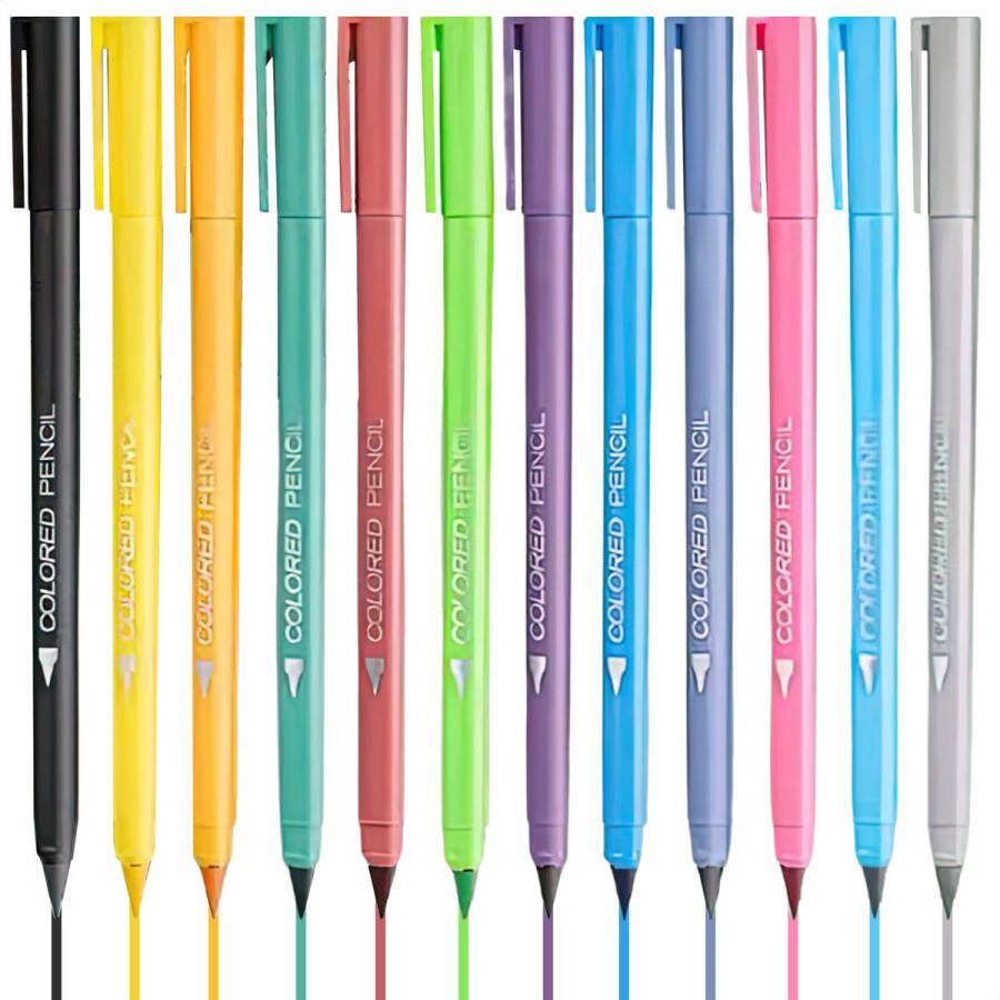 Ainy Duurzaam eeuwig kleurpotloden 12 slijpvrije potloden Tekenpotloden & tekenset voor jongen meisjes kinderen & Volwassenen Sterke potlood punt Schoolspullen voor middelbare school Perfect voor hobby tekenen & kleuren op nummer