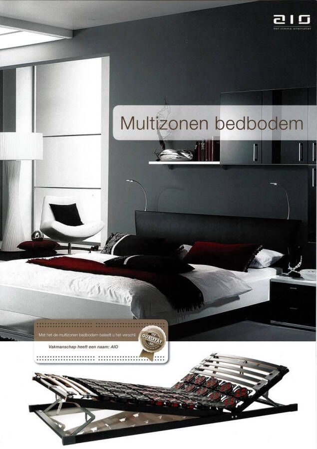 Aio Orthopedische Multi-Zone Bedbodem 80 x 200 cm Handmatig Verstelbaar