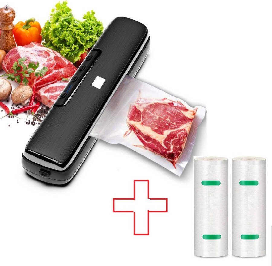 Aip On sale! Vacumeermachine Set(inclusief 2 rollen vacuümrollen+ 15 vacuümzakken) -5 mm extra brede afdichtingsstripon-Nieuwe Model 3 standen & 5 natte en droge standen- voor droog en vochtig voedsel- Vacuümmachine voor het bewaren