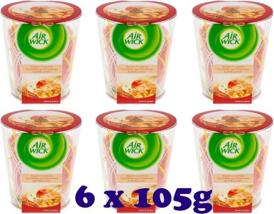 Air Wick Geurkaarsen Apple Crumble (6 stuks)