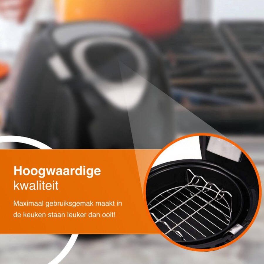 AirChef Air Chef airfryer accessoires Geschikt voor XL Modellen Complete Set Rond Inclusief Bakpapier Nu met Kookboek
