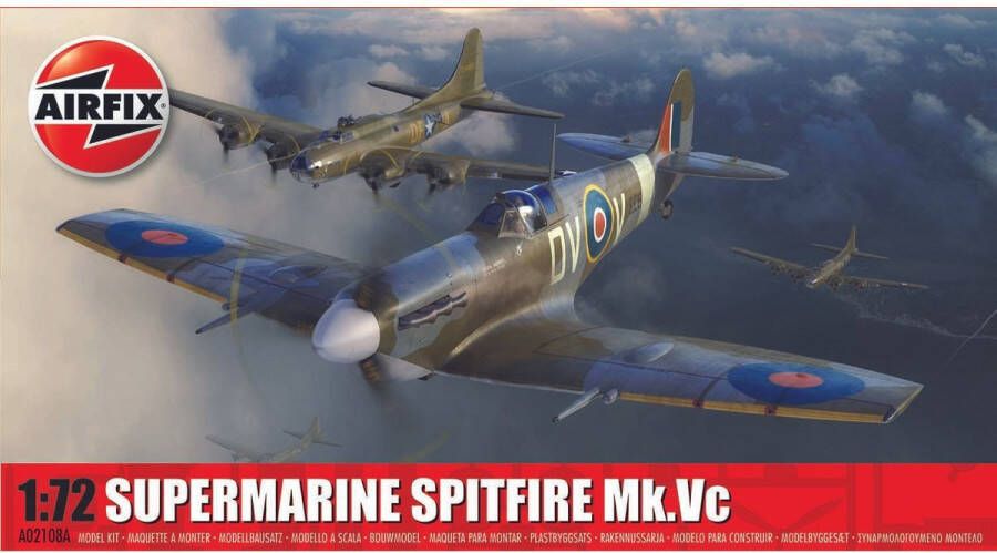 Airfix 1:72 02108A Supermarine Spitfire Mk.Vc Plane Plastic Modelbouwpakket