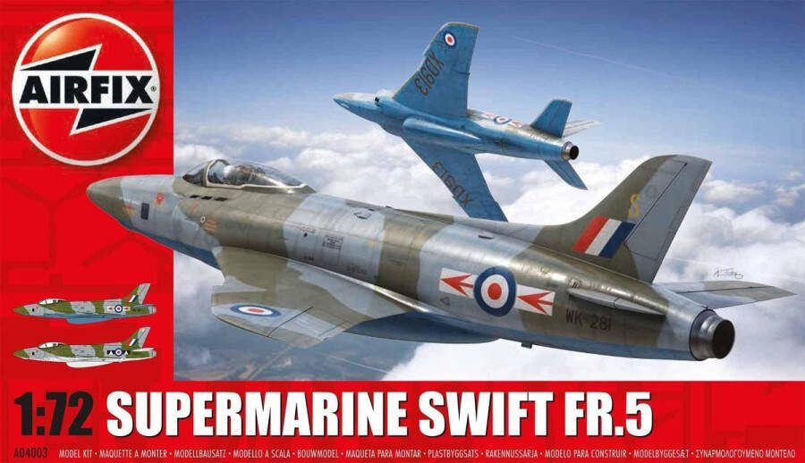 Airfix 1:72 04003 Supermarine Swift FR.5 Straaljager Plastic Modelbouwpakket