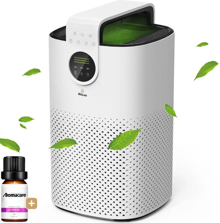 Airlux 3-in-1 Luchtreiniger Air Purifier met Aroma Diffuser en Aroma Olie Luchtreinigers Inclusief HEPA 13+ Filter CADR 270 m³ u