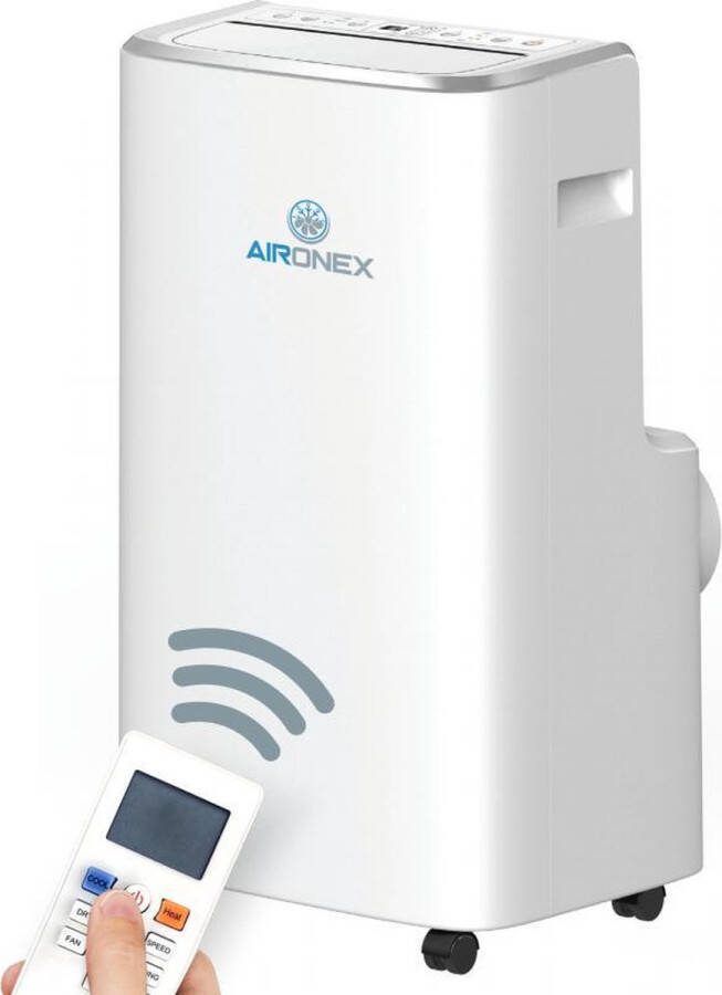 Aironex Mobiele Airco 12000 BTU Airconditioner Wit Airco met Raamafdichting Stille Airconditioning met Afstandsbediening Mobiele Airco voor Slaapkamer Woonkamer Kantoor
