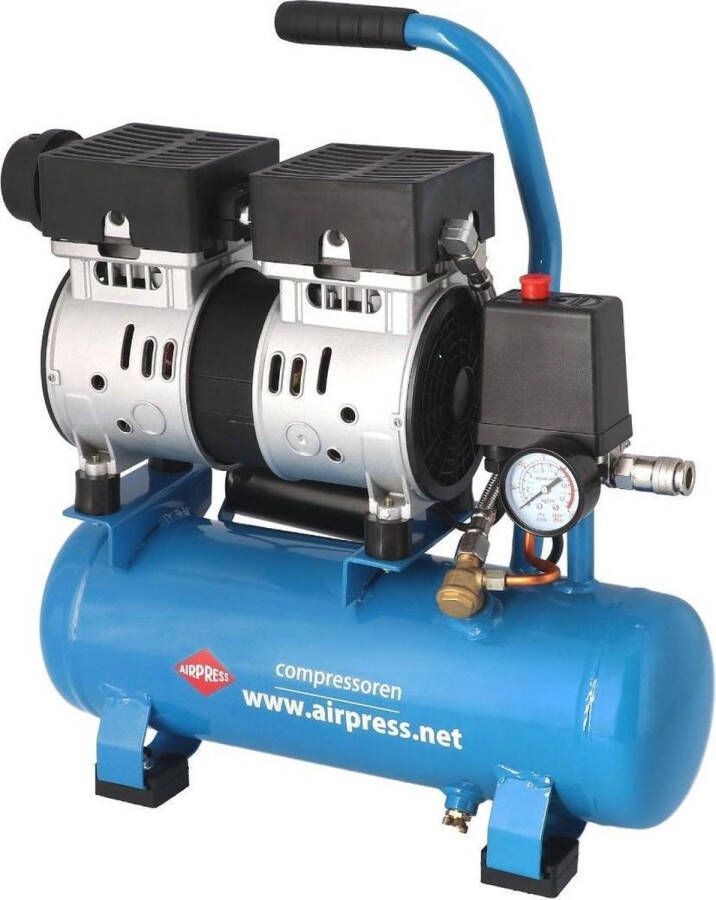 Airpress L 6-105 Silent Compressor Olievrij 6L 8 bar