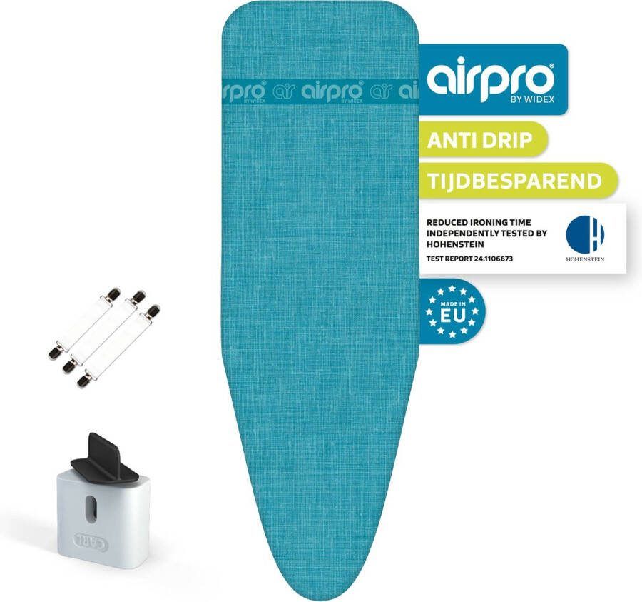 AirPro By Widex 6 laagse strijkplankhoes 50% sneller strijken Geen water meer onder je strijkplank maat S M voor een breedte van 34 tot 42 cm en een lengte van 110 tot 118 cm