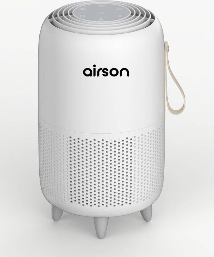 Airson Luchtreiniger Air Purifier met vervangbaar HEPA 13 filter + Koolstoffilter Werkt tegen huisstofmijt hooikoots allergie en stof Inclusief Slaapstand Luchtkwaliteit Indicator