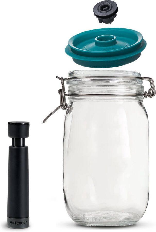 Airtender Kilner 2 0 liter Weckpot met vacuümdeksel Nu met GRATIS pomp Onder vacuüm bewaren en vershouden = meer genieten en minder verspillen