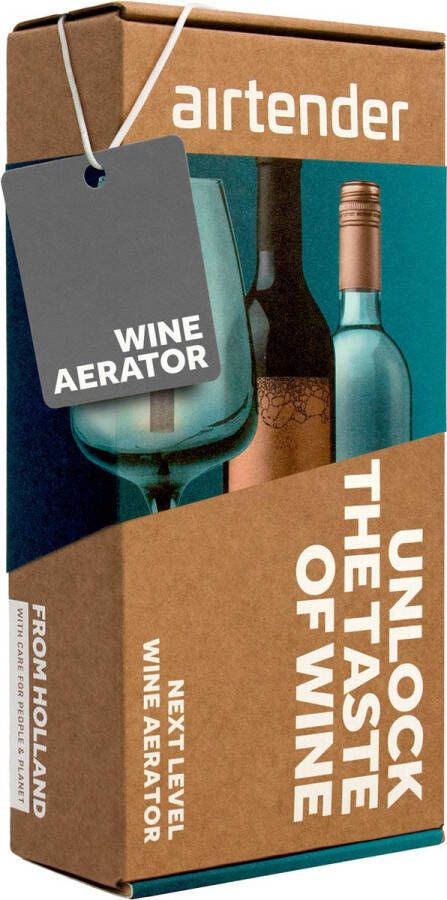 Airtender Wijn Beluchter Wine Aerator Decanteerder – RVS – meer smaak – cadeauverpakking