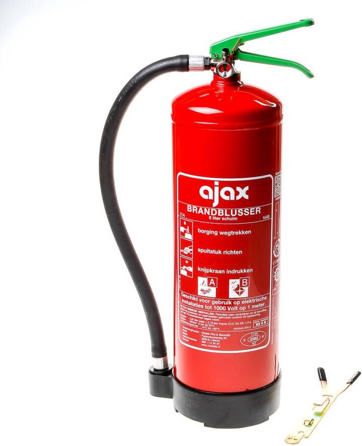 Ajax ES-6N Brandblusser schuim 6 liter Blusrating 21A 144B Gerennomeerd merk