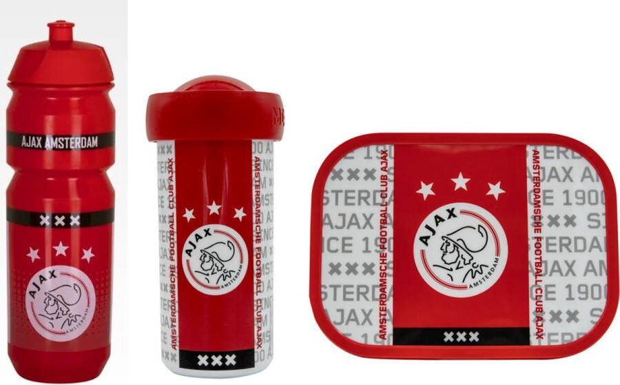Ajax Voordeelset Lunchbox Schoolbeker en Bidon Logo